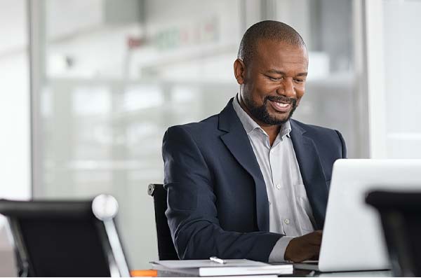 businessman on laptop